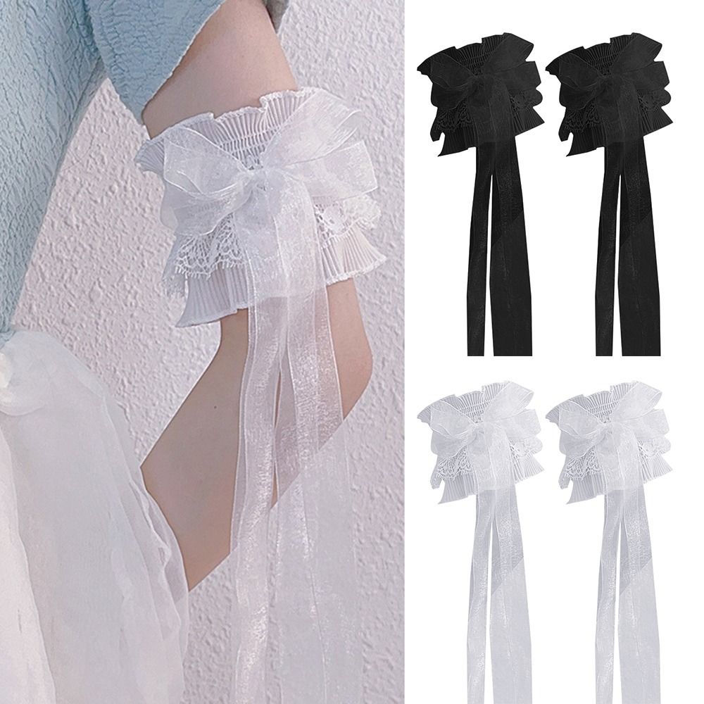 Elastic Lace Trim - مدفئات الذراع من الدانتيل المكشكش المرن