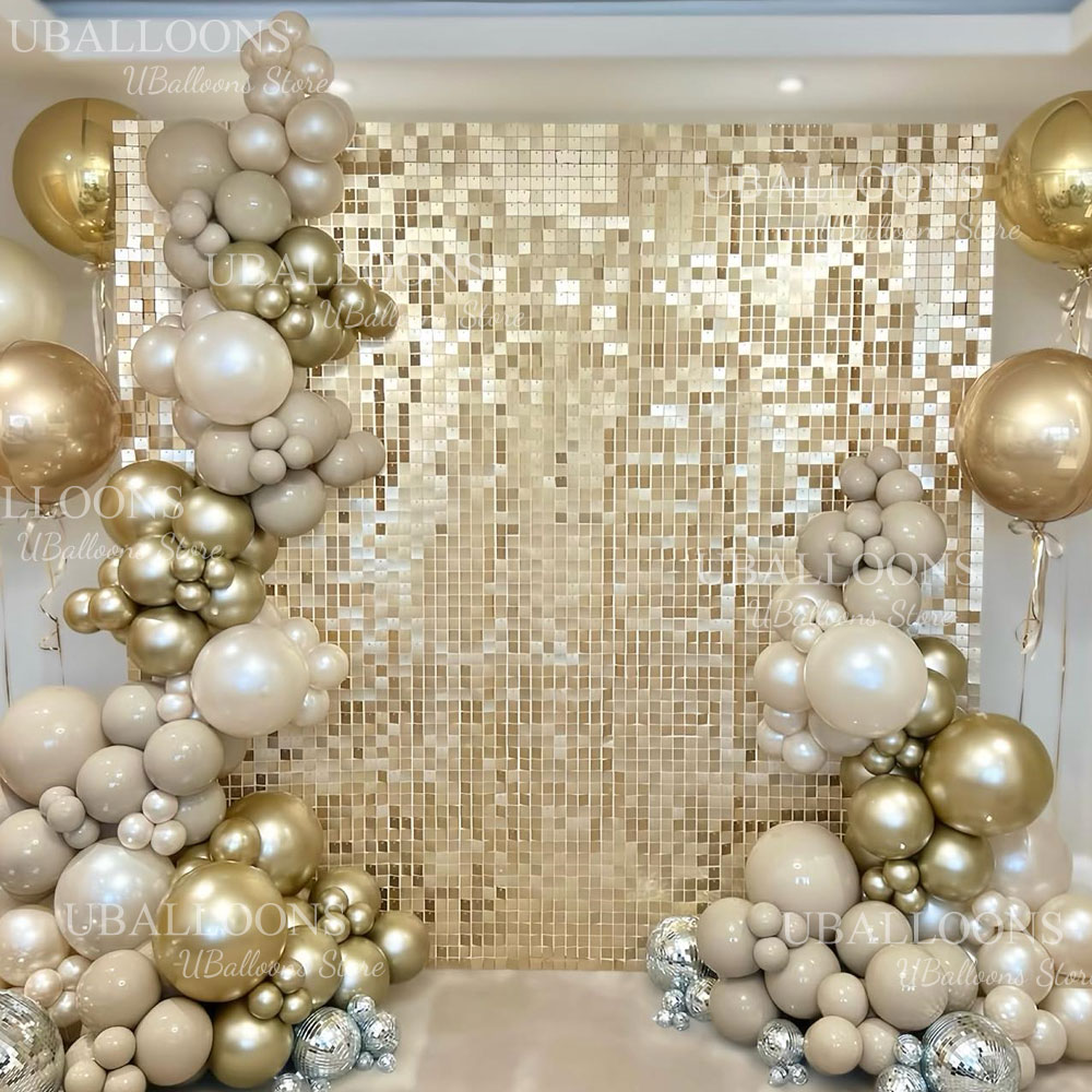 ألواح خلفية ذهبية غير لامعة 12 - مراجعة Sequin Fabric Panel وسعره