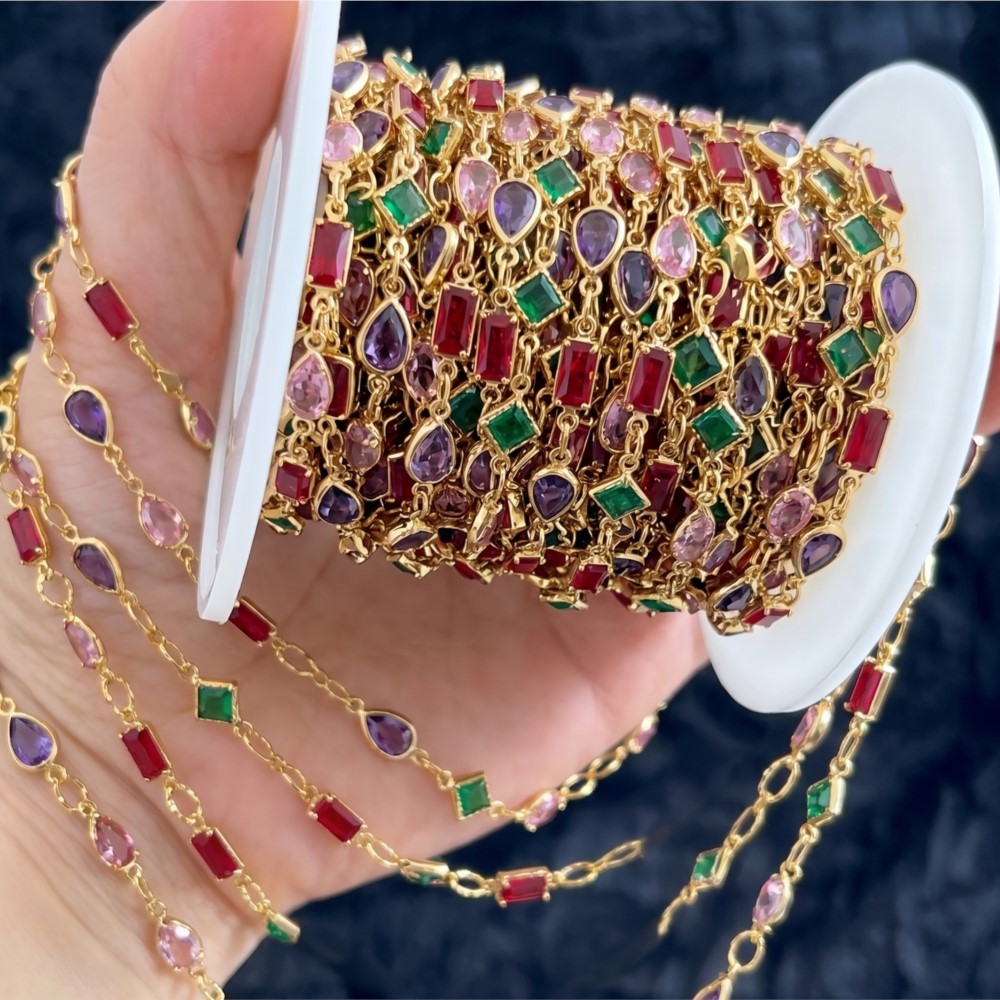 سلسلة مجوهرات مستطيلة الشكل من - مراجعة Pearl Trim Chain وسعره