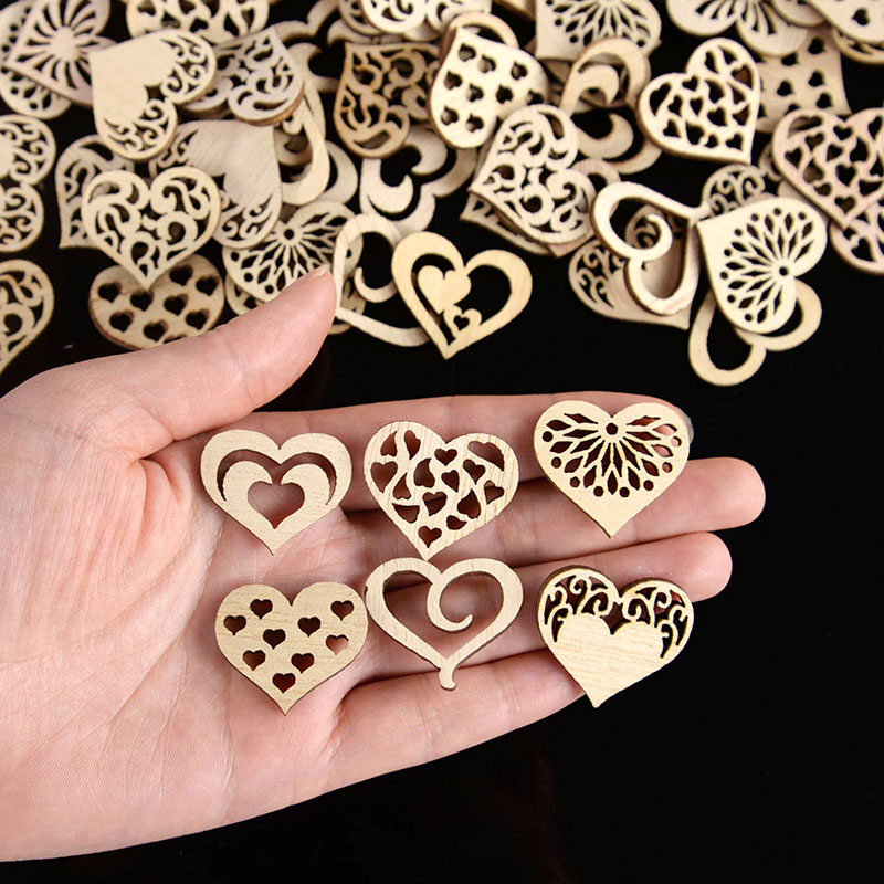 50/100 قطعة نمط القلب المجوف ش - مراجعة Embellish Craft وسعره