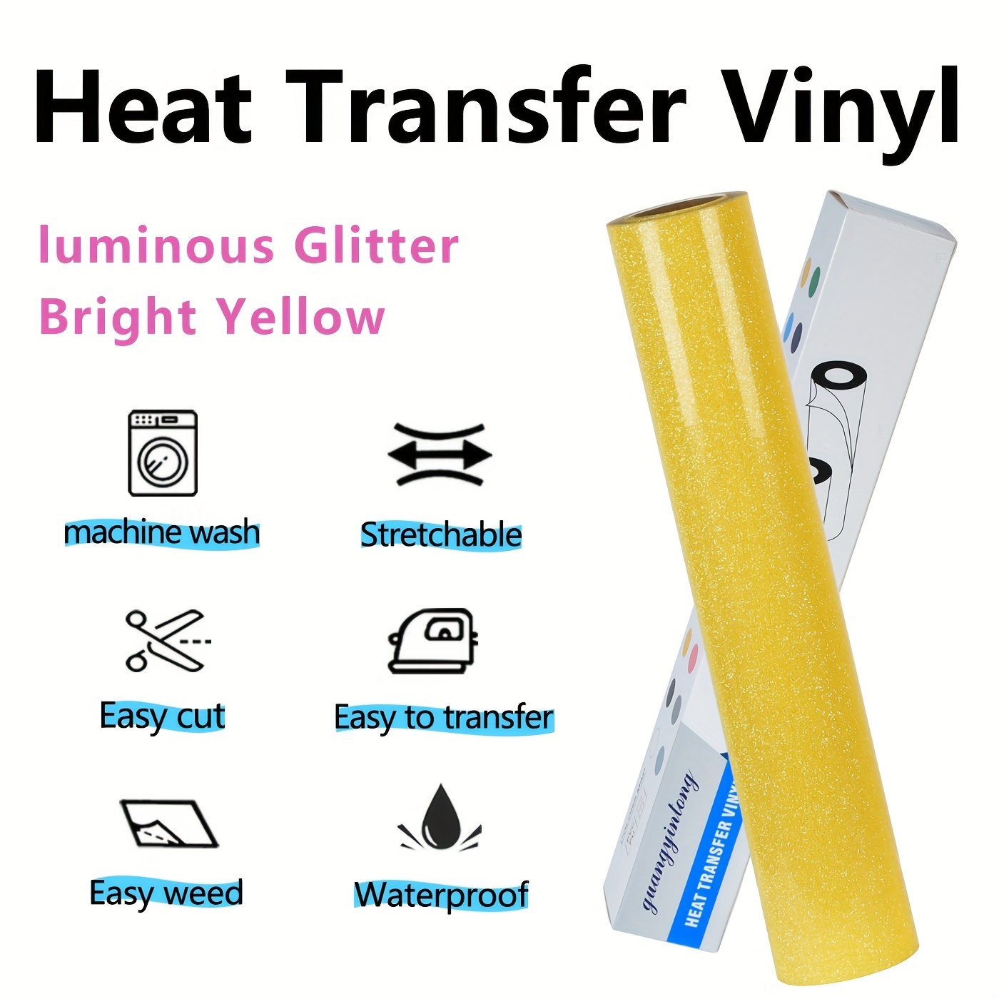 لفائف فينيل حراري لامع للطباعة - مراجعة Glitter Vinyl Roll وسعره
