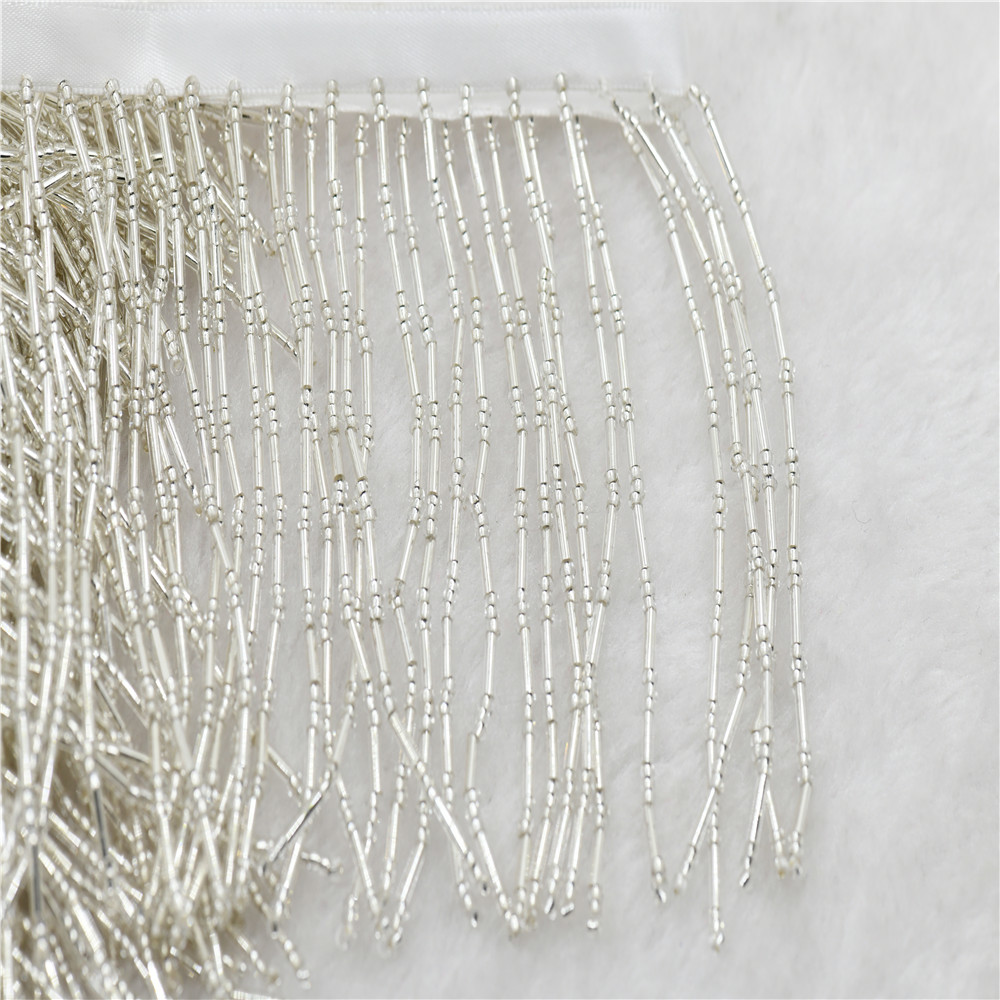 شريط زخرفي من الخرز الزجاجي بع - مراجعة Beaded Trim Fringe وسعره
