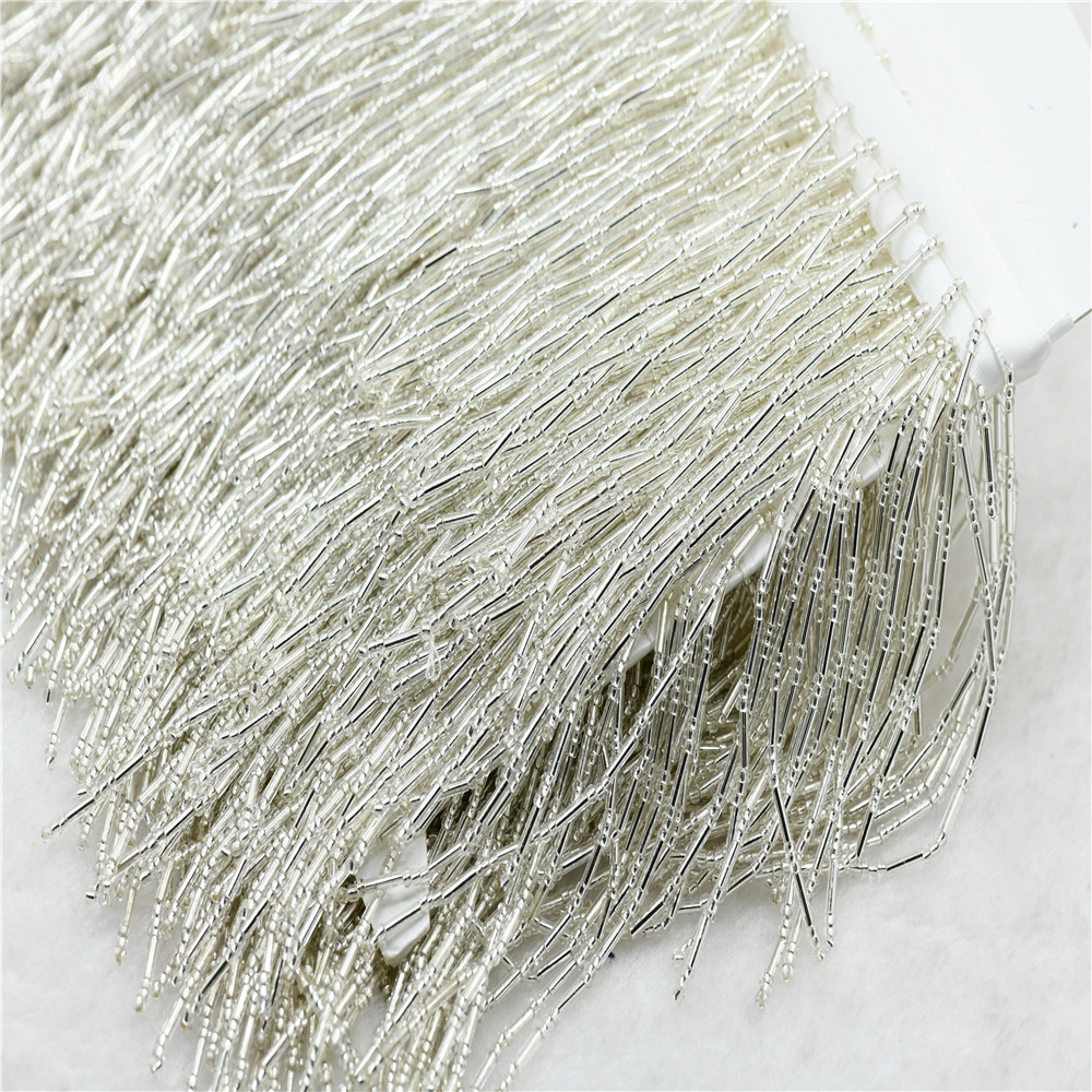 شريط زخرفي من الخرز الزجاجي بع - مراجعة Beaded Trim Fringe وسعره