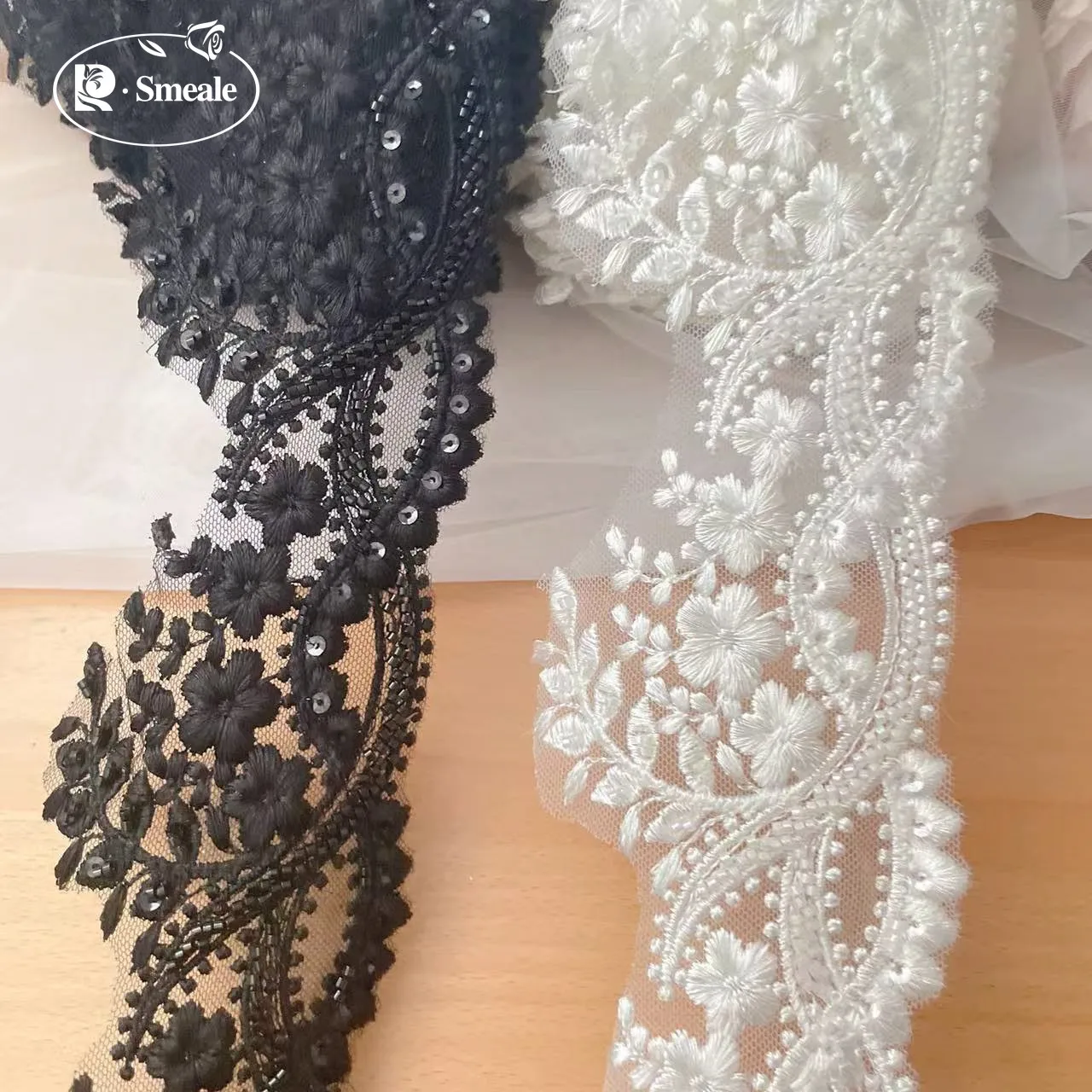 زخرفة دانتيل مطرزة عالية الجود - مراجعة Beaded Trim Fringe وسعره