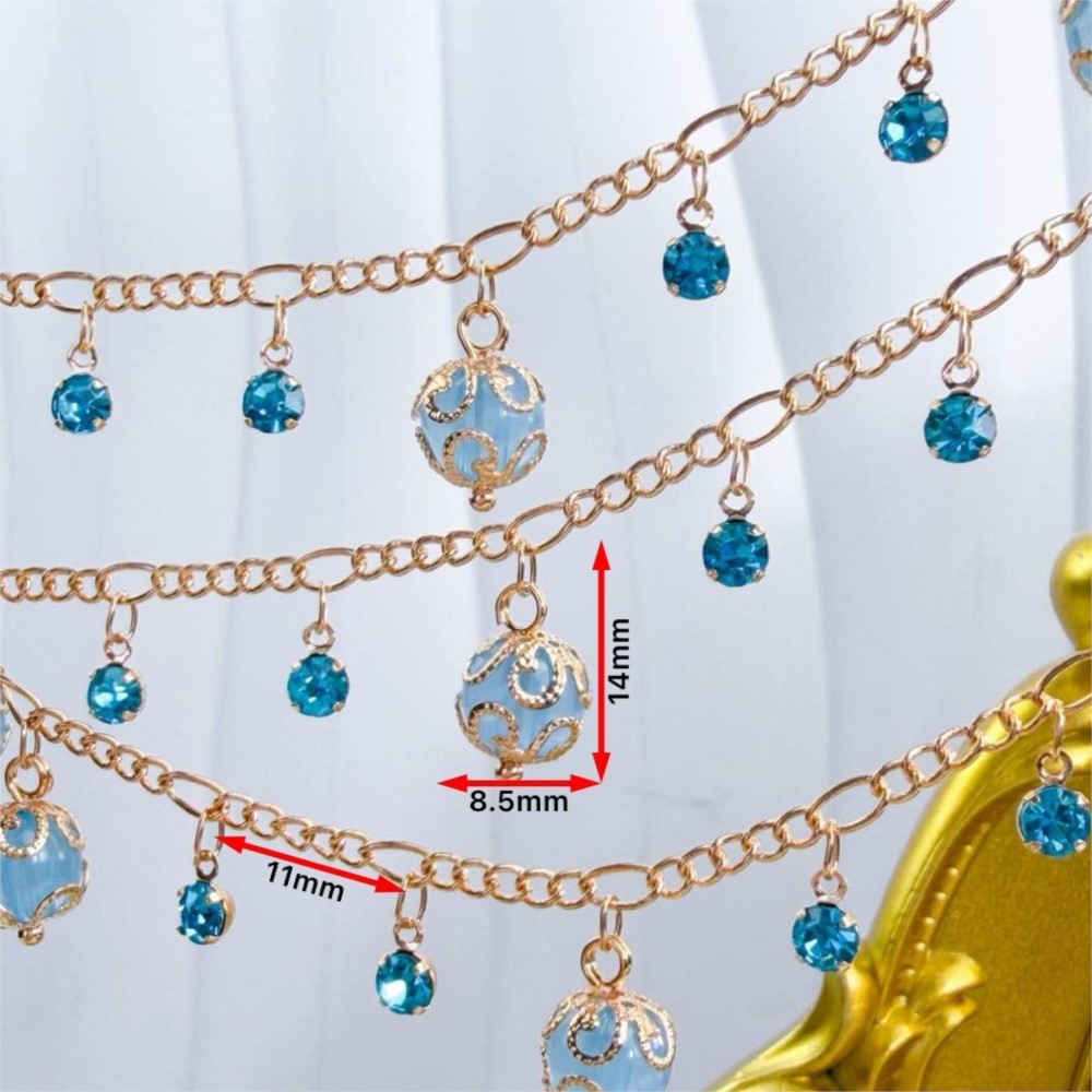 سلسلة زجاجية مرصعة بالأحجار ال - مراجعة Pearl Trim Chain وسعره