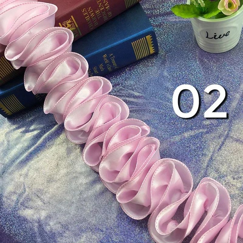 5 ياردة مطوي تكدرت تقليم السات - مراجعة Lace Ribbon Trim وسعره